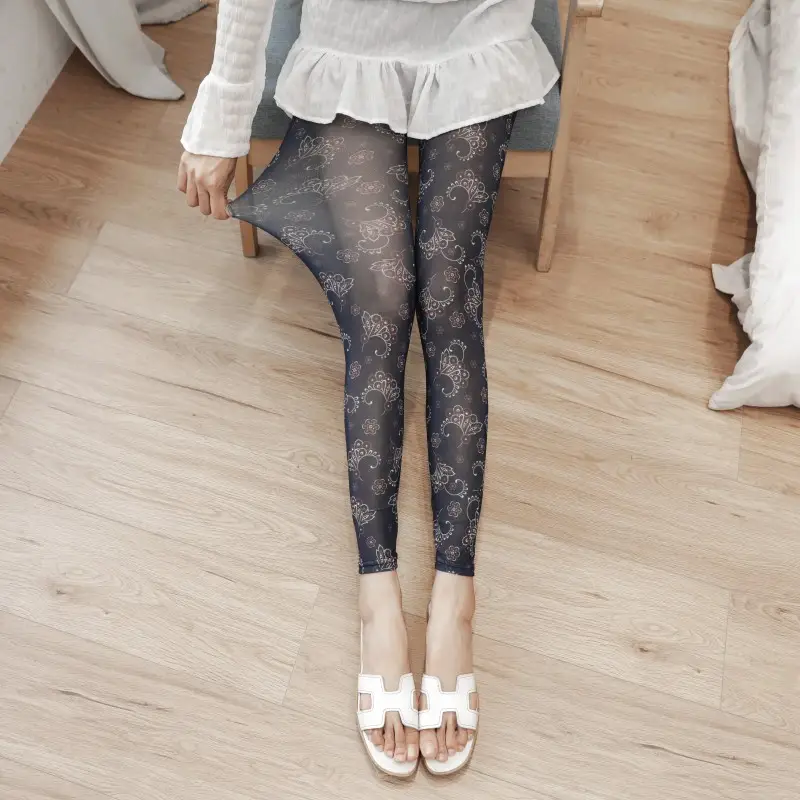 Women's Mesh Ice Silk Leggings Sunscreen Slim Fit - Image 11