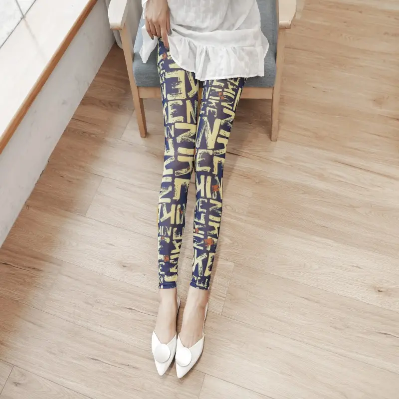 Women's Mesh Ice Silk Leggings Sunscreen Slim Fit - Image 15