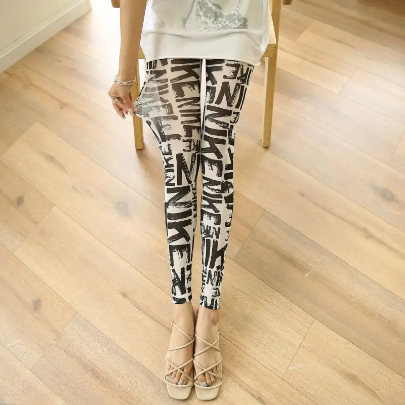 Women's Mesh Ice Silk Leggings Sunscreen Slim Fit - Image 21