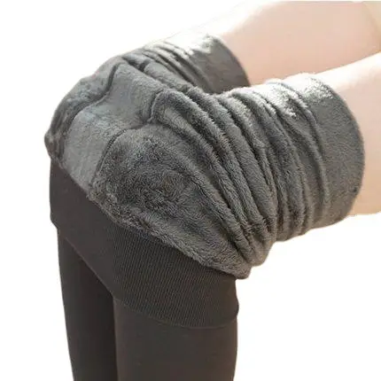Fleece Lined Thick Green Leggings Winter Warmth - Image 12