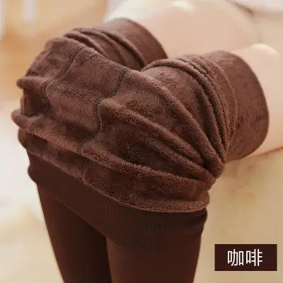 Fleece Lined Thick Green Leggings Winter Warmth - Image 6
