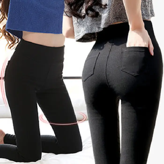 2020 Korean Style Slim Fit Black Leggings Women - Image 2