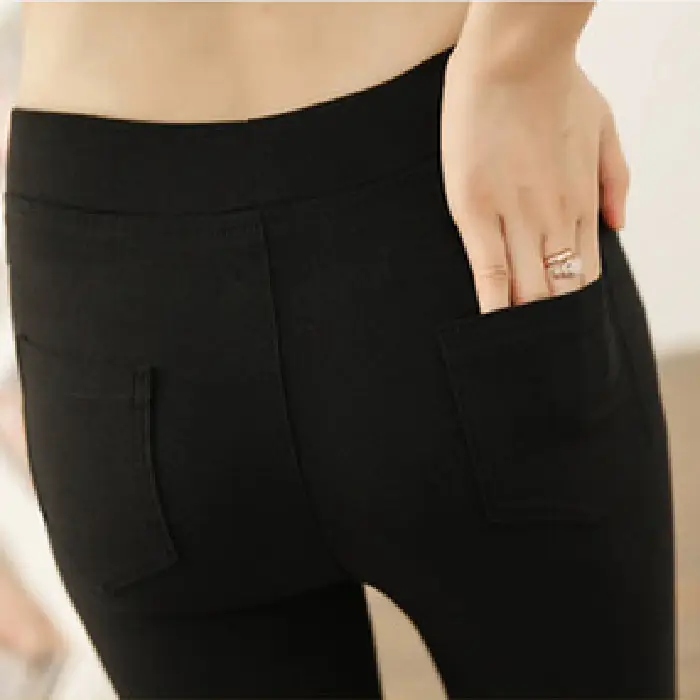 2020 Korean Style Slim Fit Black Leggings Women - Image 3