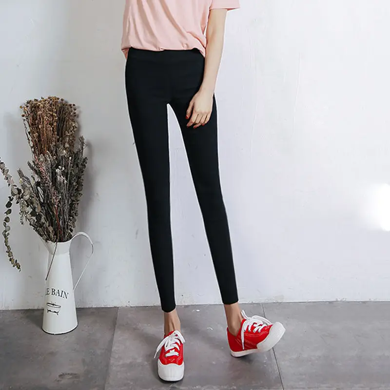 2020 Korean Style Slim Fit Black Leggings Women - Image 6