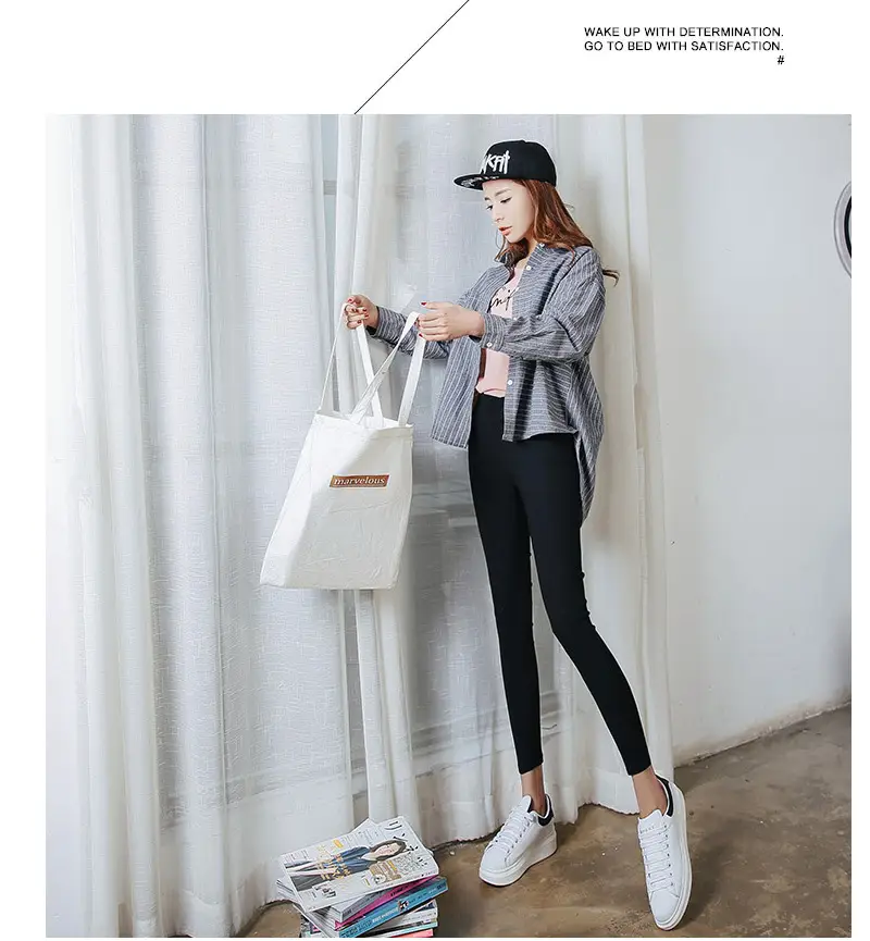 2020 Korean Style Slim Fit Black Leggings Women — feature 13