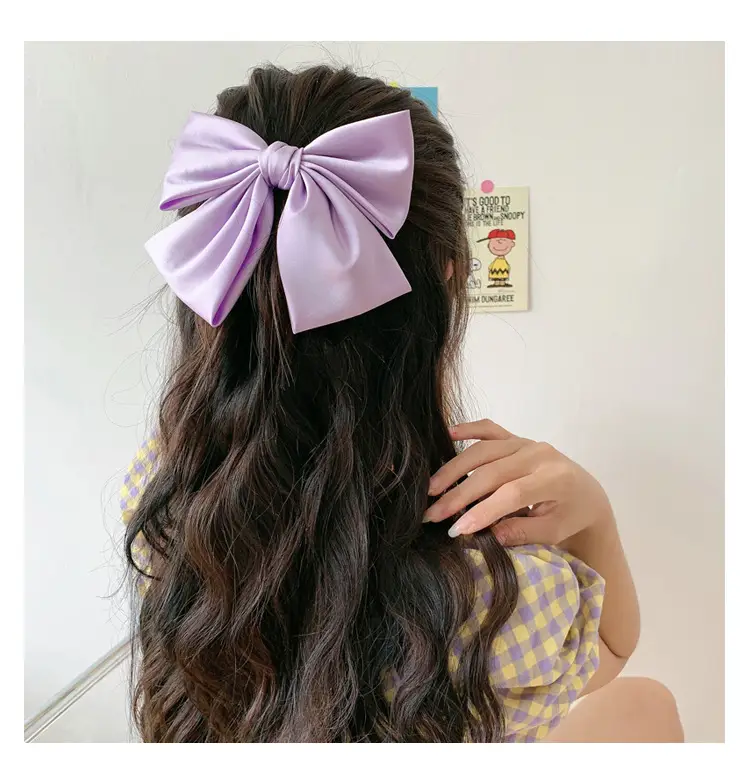 Korean Style Pink Bow Hairpin for Women - Image 8