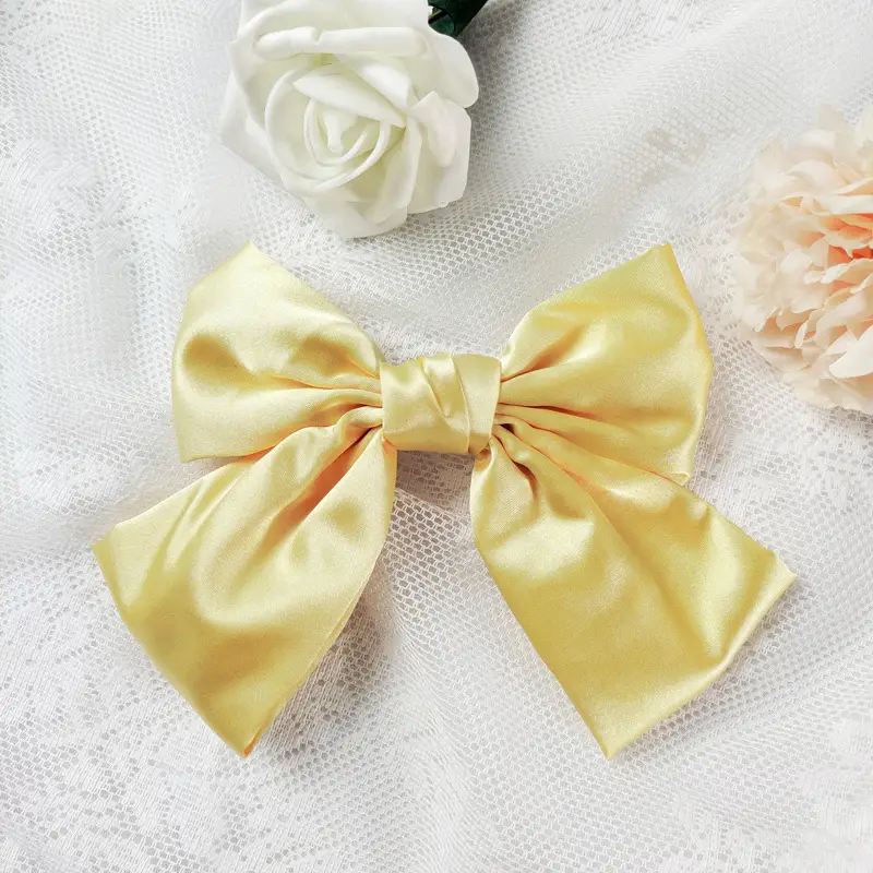 Korean Style Pink Bow Hairpin for Women - Image 4