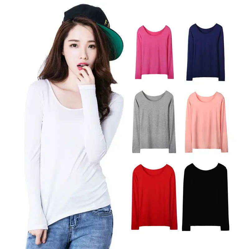Women's White Long Sleeve T-Shirt Large - Image 8