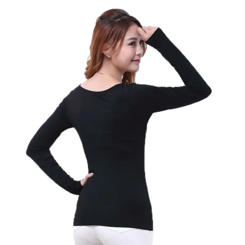 Women's White Long Sleeve T-Shirt Large - Image 12