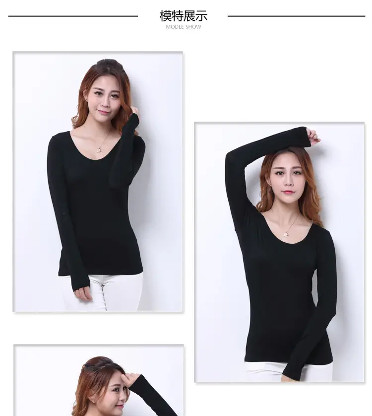 Women's White Long Sleeve T-Shirt Large — feature 16