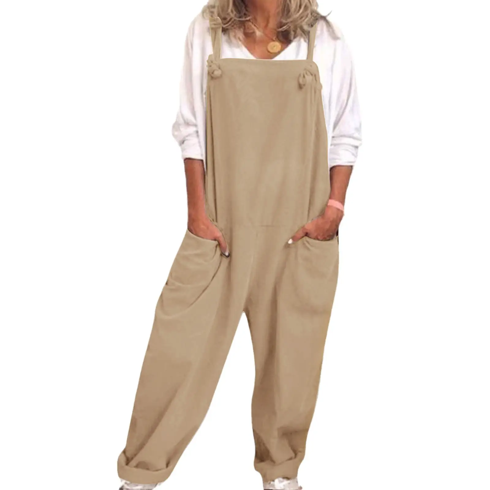 Women's Brown Strap Casual Pants 2020 - Image 12