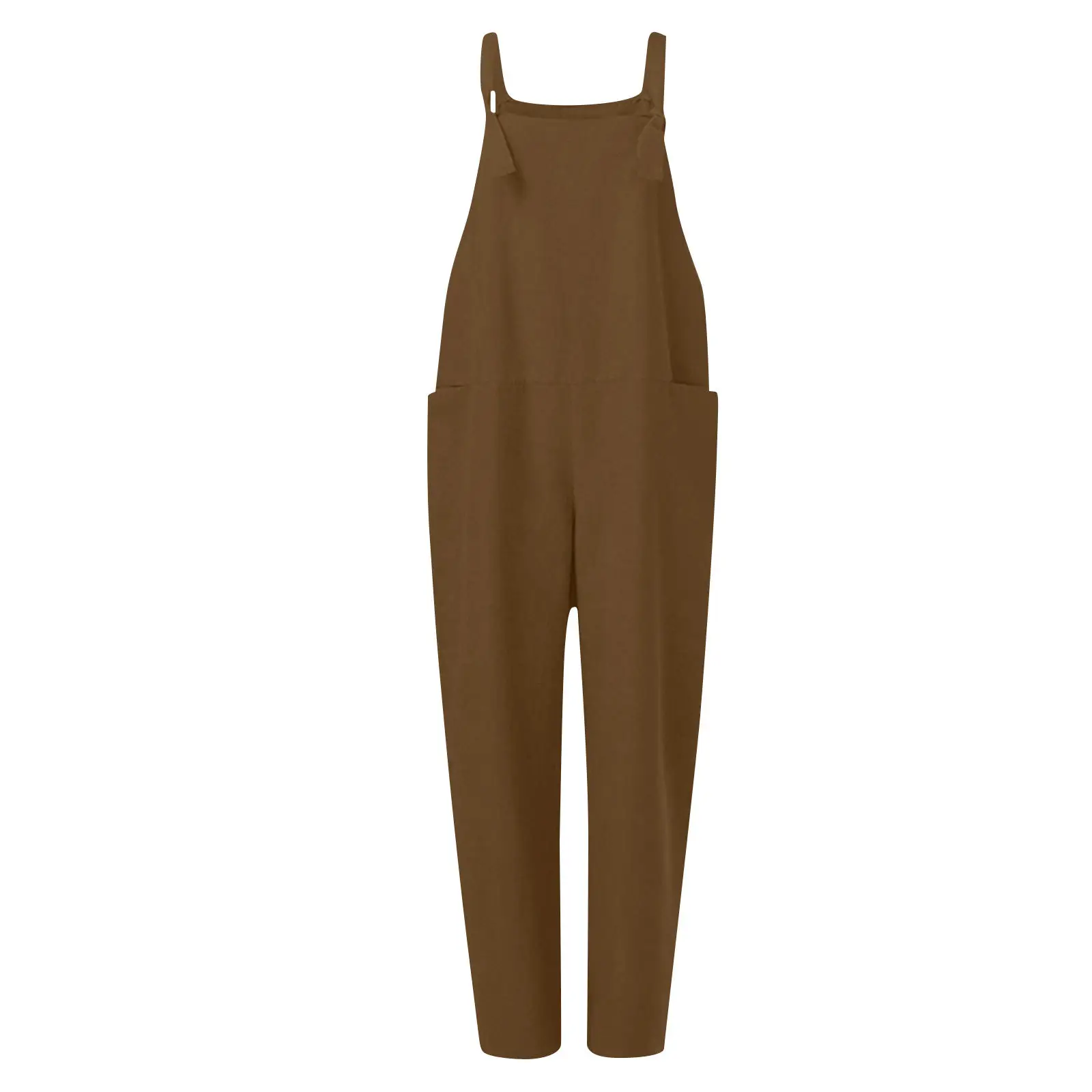 Women's Brown Strap Casual Pants 2020 - Image 5