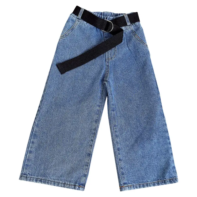 Girls Wide Leg Jeans Spring Fall 2024 New Kids Korean Style - Image 6