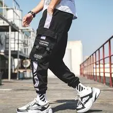Men Loose Black Striped T-Shirt White — feature 3
