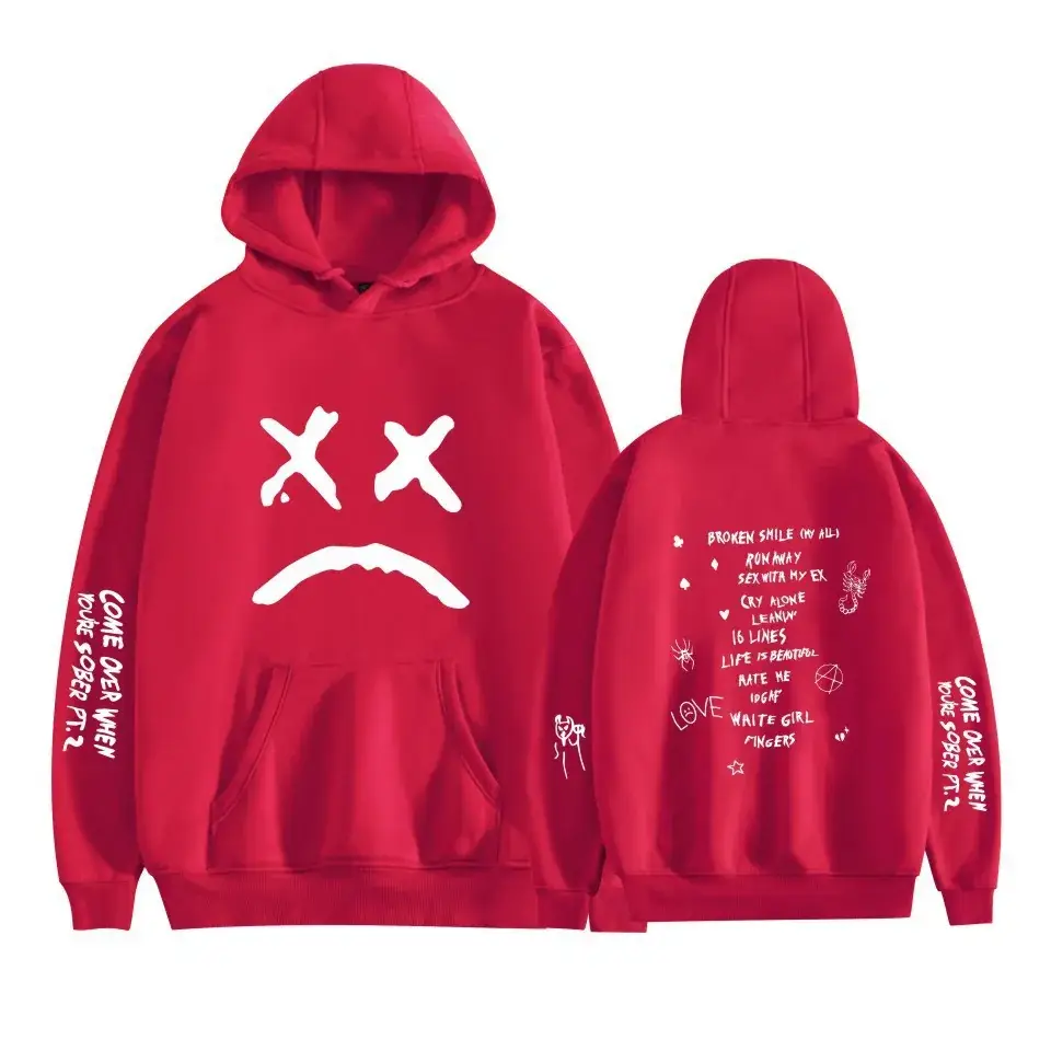 Lil Peep Street Hooded Sweatshirt Black Angels Protect Me Print