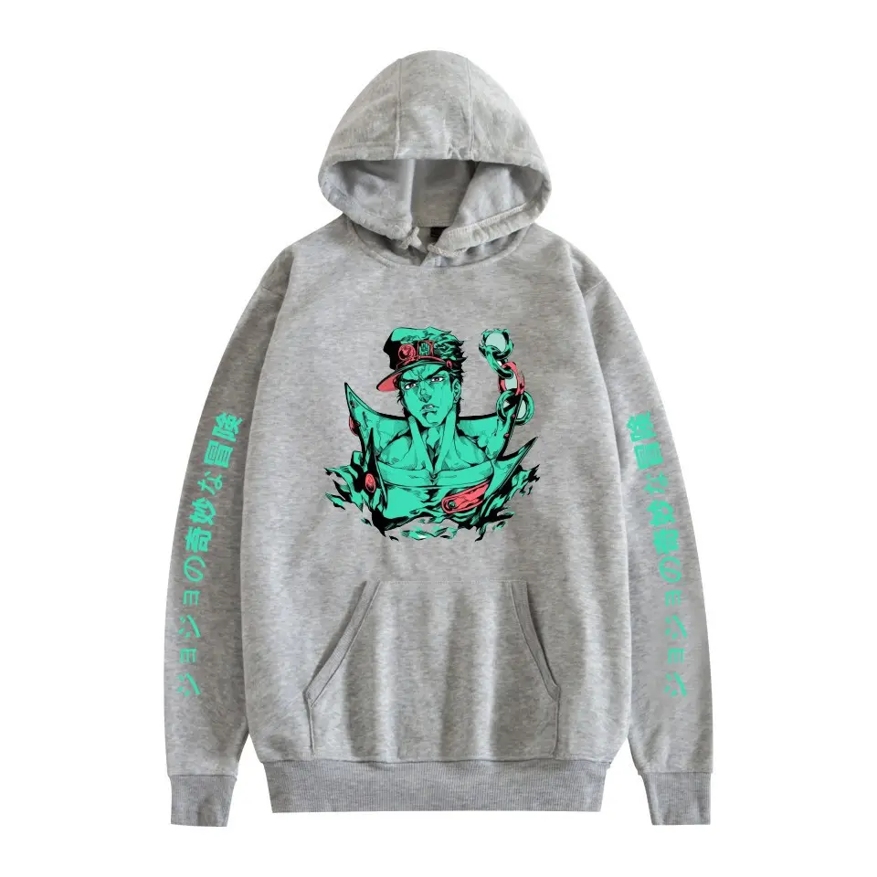 Men's Pink JOJO Hoodie with Anime Design - Image 3