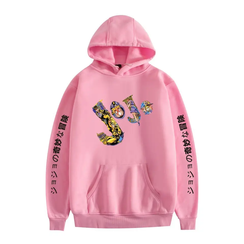 Men's Pink JOJO Hoodie with Anime Design - Image 10