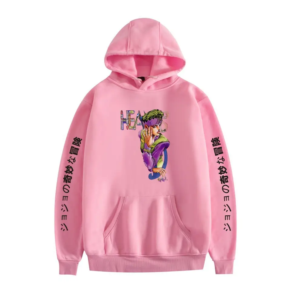 Men's Pink JOJO Hoodie with Anime Design - Image 22