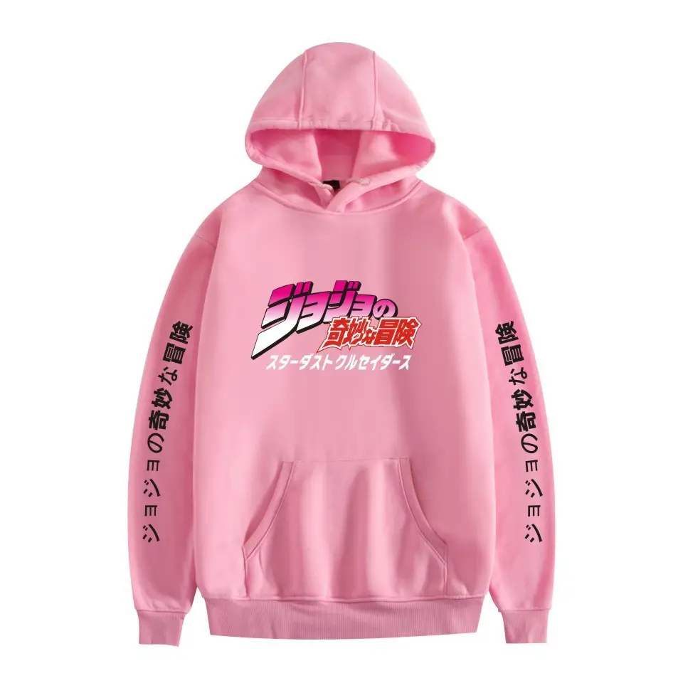 Men's Pink JOJO Hoodie with Anime Design - Image 28