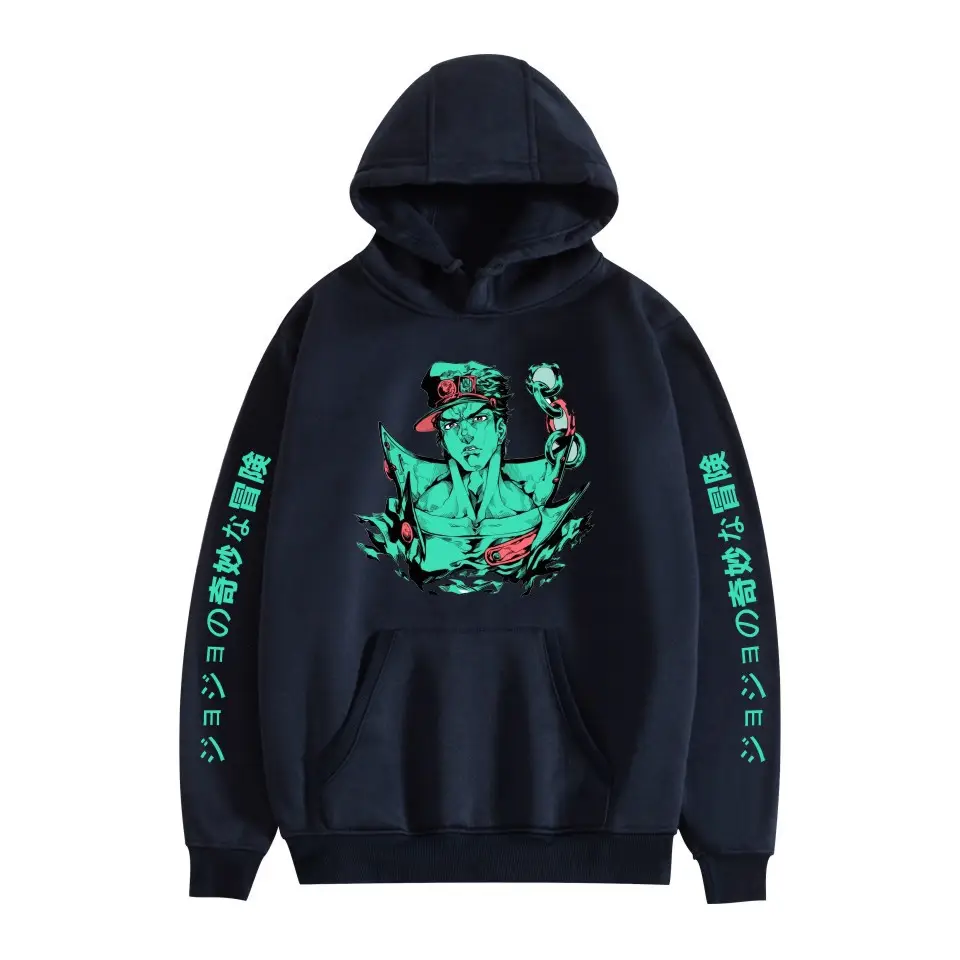 Men's Pink JOJO Hoodie with Anime Design - Image 4