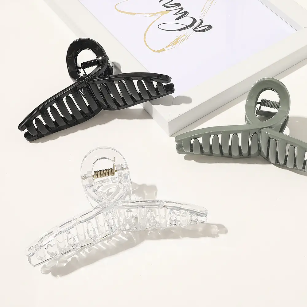 Ins Retro Cross Hair Clip Transparent Grasp Clip — feature 6