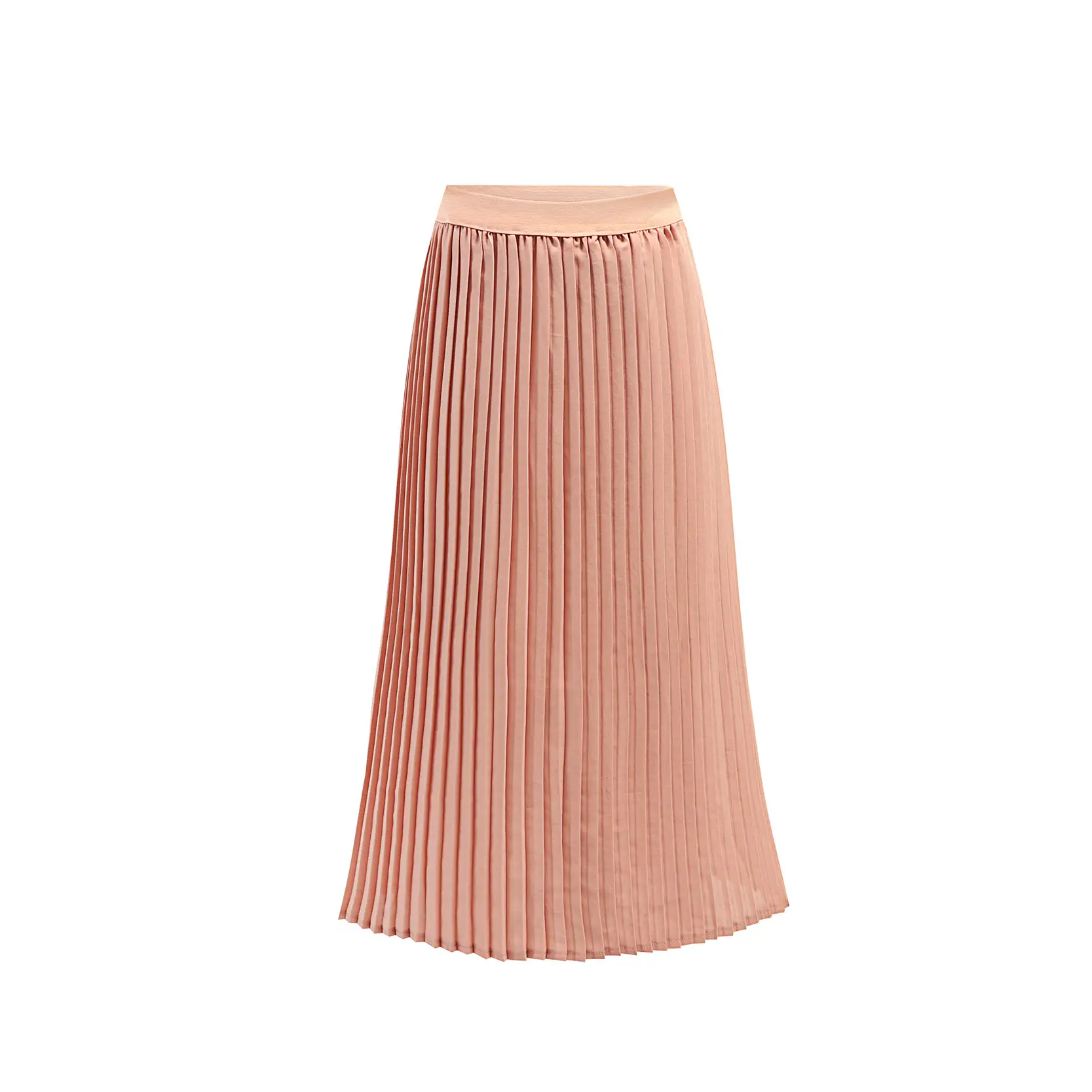 8889# New Chiffon Pleated Skirt White Mid Length