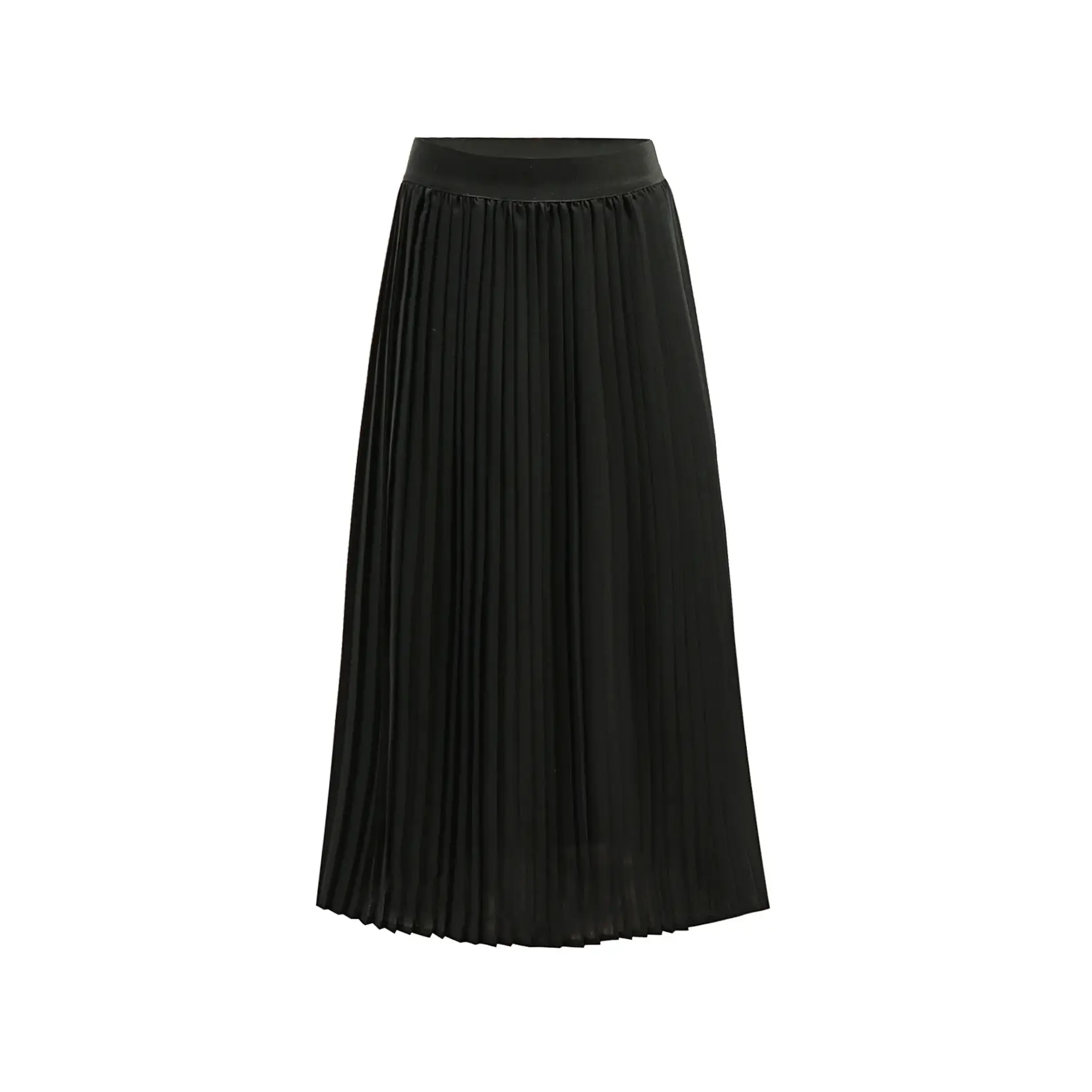 8889# New Chiffon Pleated Skirt White Mid Length