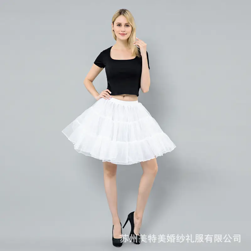White Boneless Lolita Petticoat Short Wedding Dress - Image 4