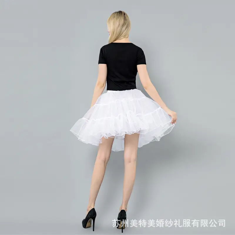 White Boneless Lolita Petticoat Short Wedding Dress - Image 5