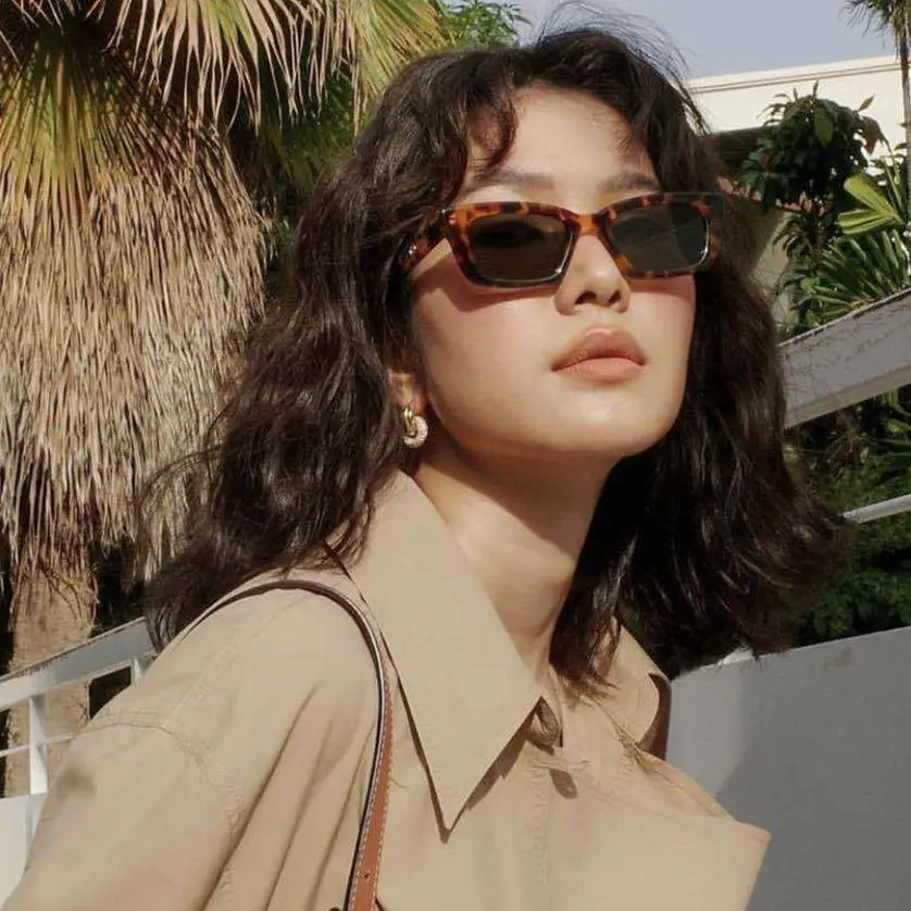 Retro Square Polarized Sunglasses Black 1996 — feature 13