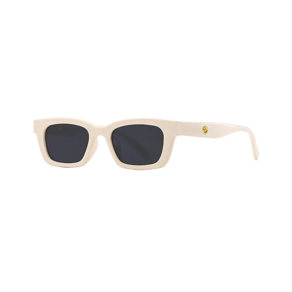 Retro Square Polarized Sunglasses Black 1996 - Image 2
