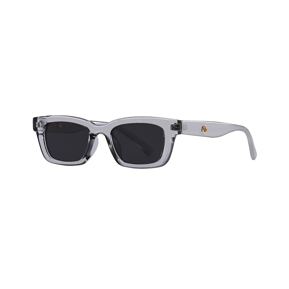 Retro Square Polarized Sunglasses Black 1996 - Image 3