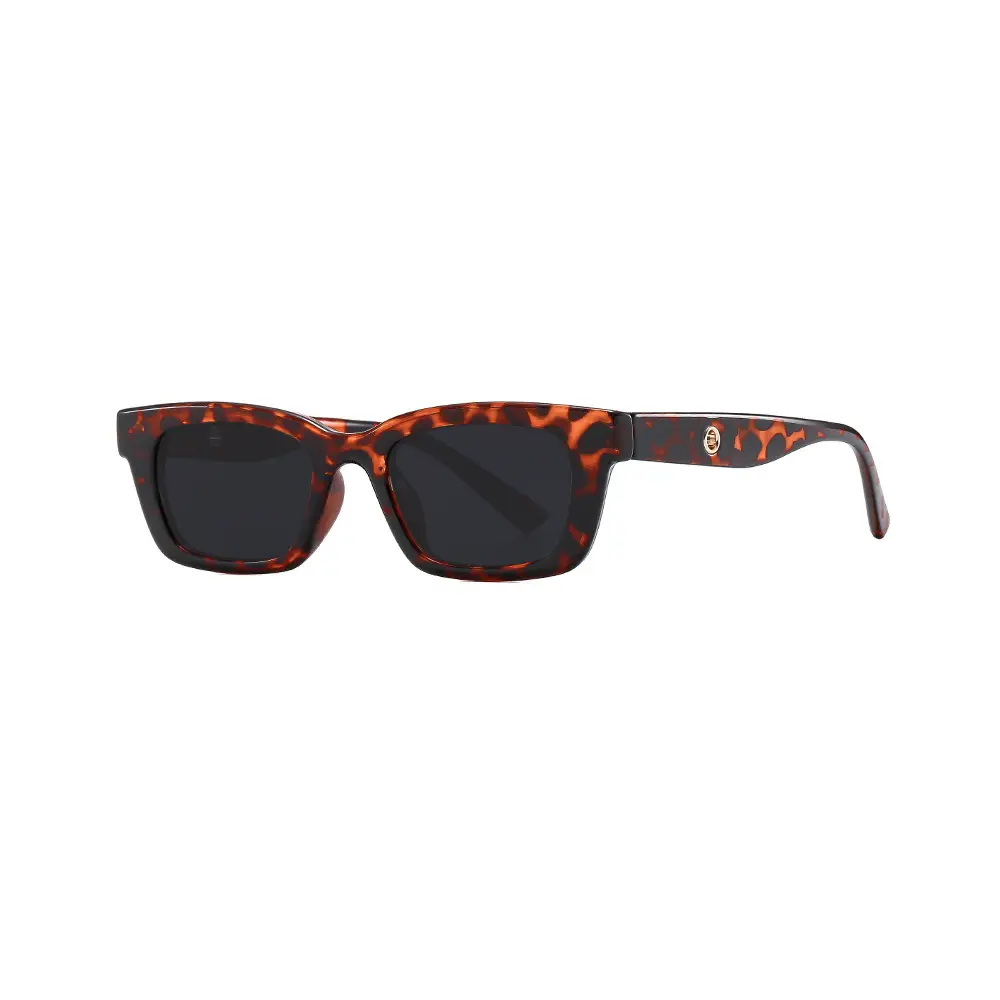 Retro Square Polarized Sunglasses Black 1996 - Image 4