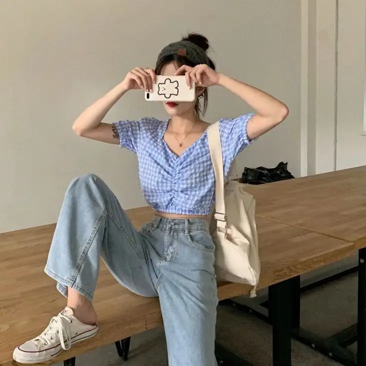 Women Jeans Retro 2020 High Waist Wide Leg Chic - Image 5
