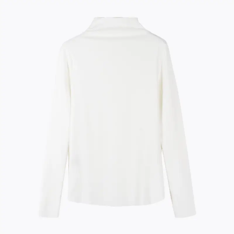 2025 Women's Long Sleeve Turtlenege Shirt Solid Color Slim Fit - Image 2
