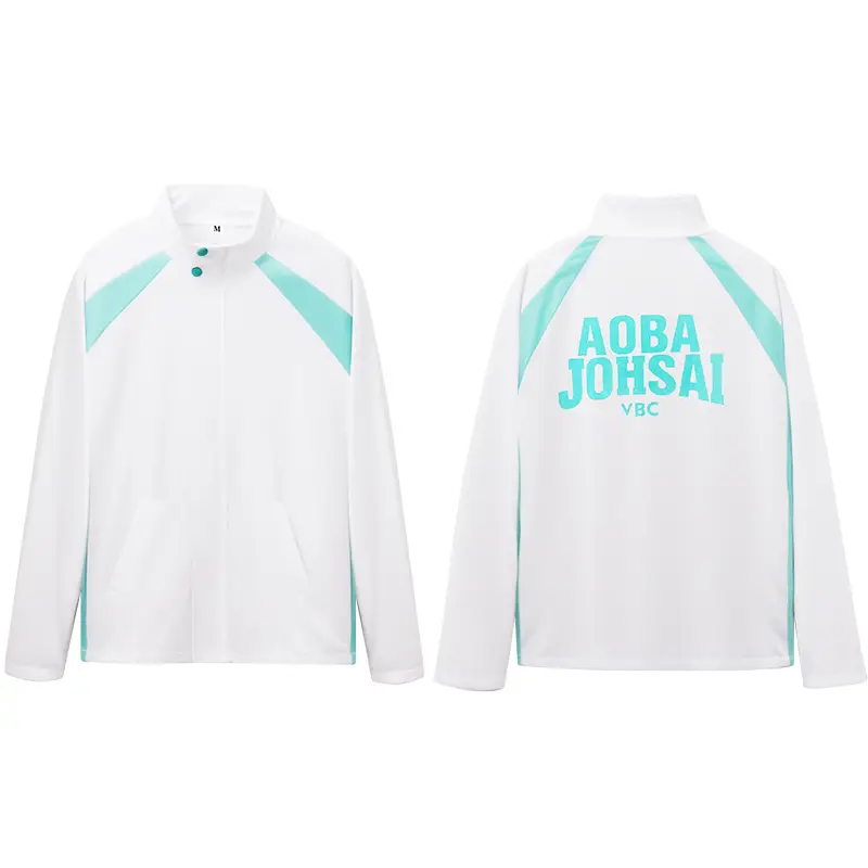 White Capri Pants with Teal Stripe for Boys - Image 5