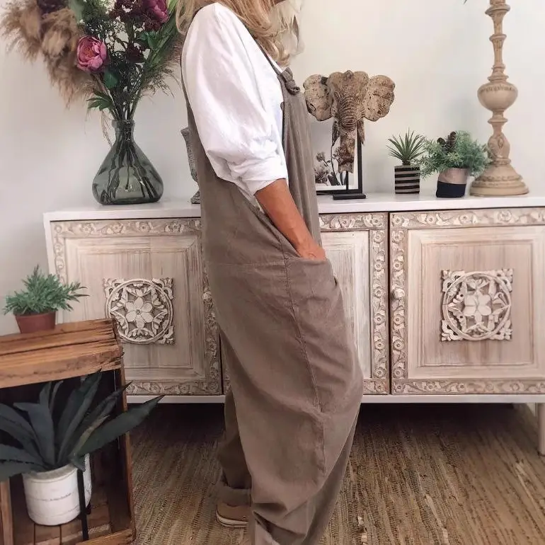 Black Oversized Casual Pants with Retro Pocket & Adjustable Lace