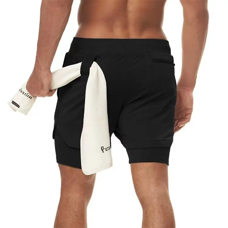 Men Camo Running Shorts with 4-Pocket Design - Image 35