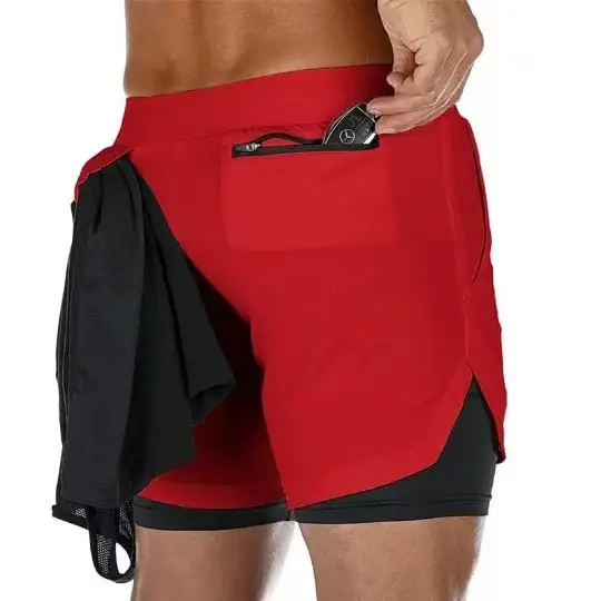 Men Camo Running Shorts with 4-Pocket Design - Image 38