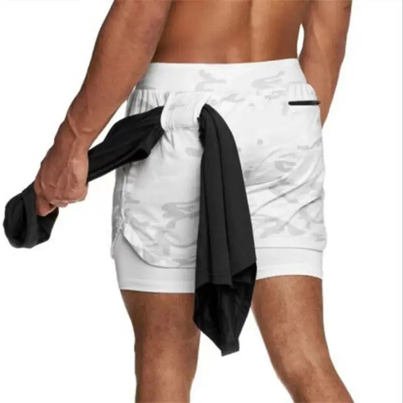 Men Camo Running Shorts with 4-Pocket Design - Image 25