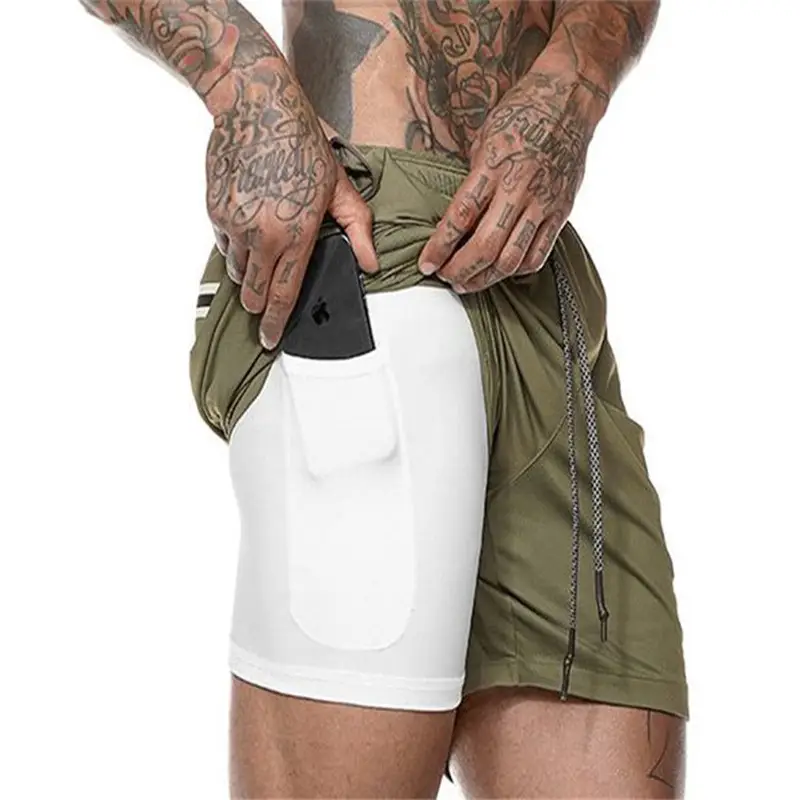 Men Camo Running Shorts with 4-Pocket Design - Image 3