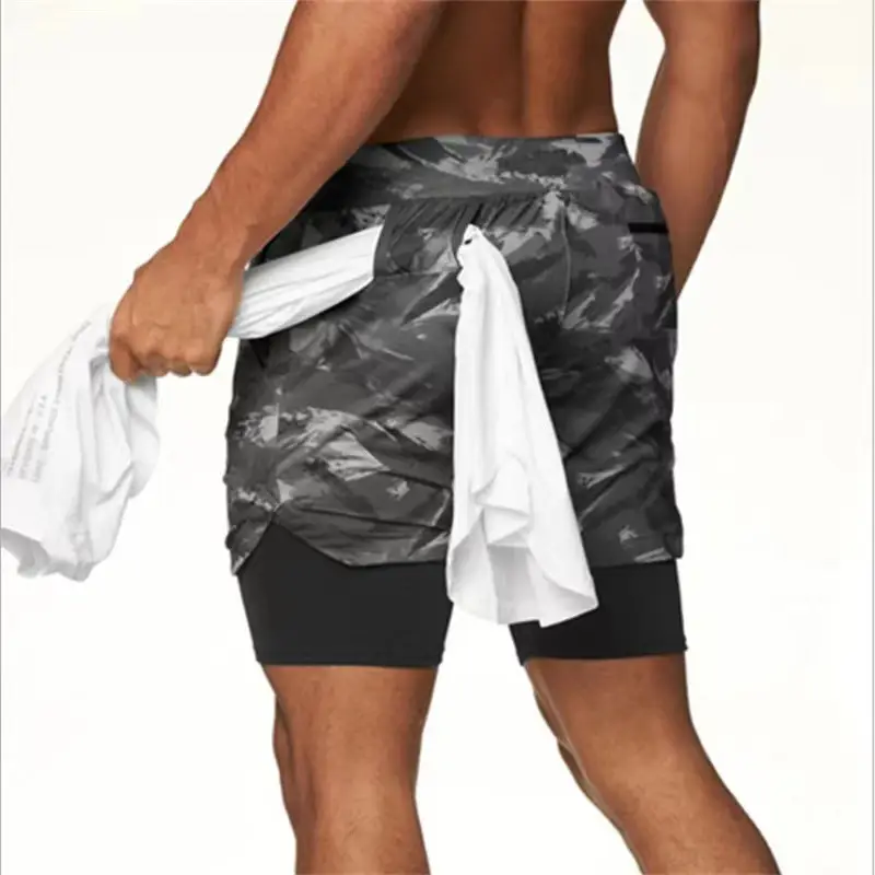 Men Camo Running Shorts with 4-Pocket Design - Image 30