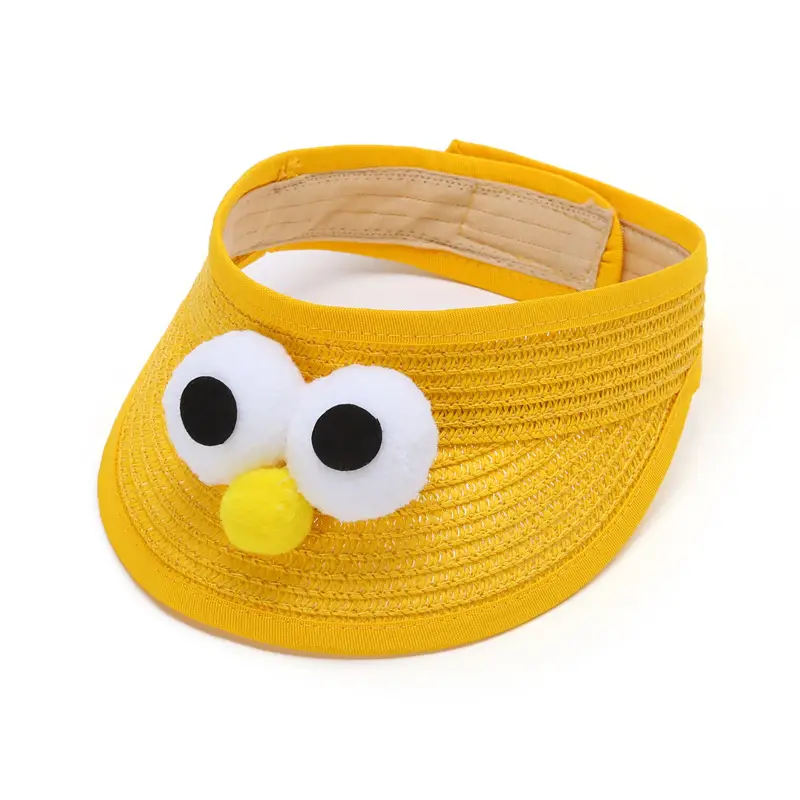 Cute Owl Sunshade Hat for Boys Girls Straw Cap