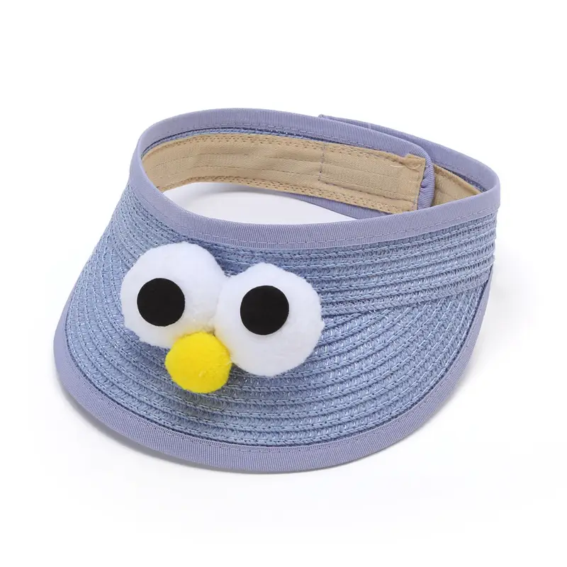 Cute Owl Sunshade Hat for Boys Girls Straw Cap