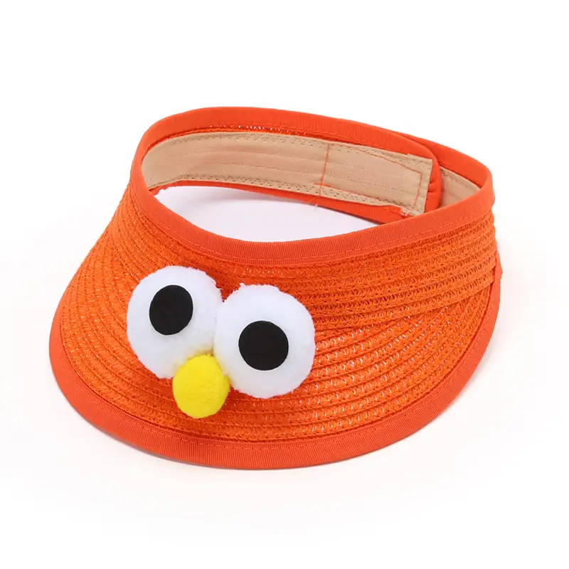 Cute Owl Sunshade Hat for Boys Girls Straw Cap