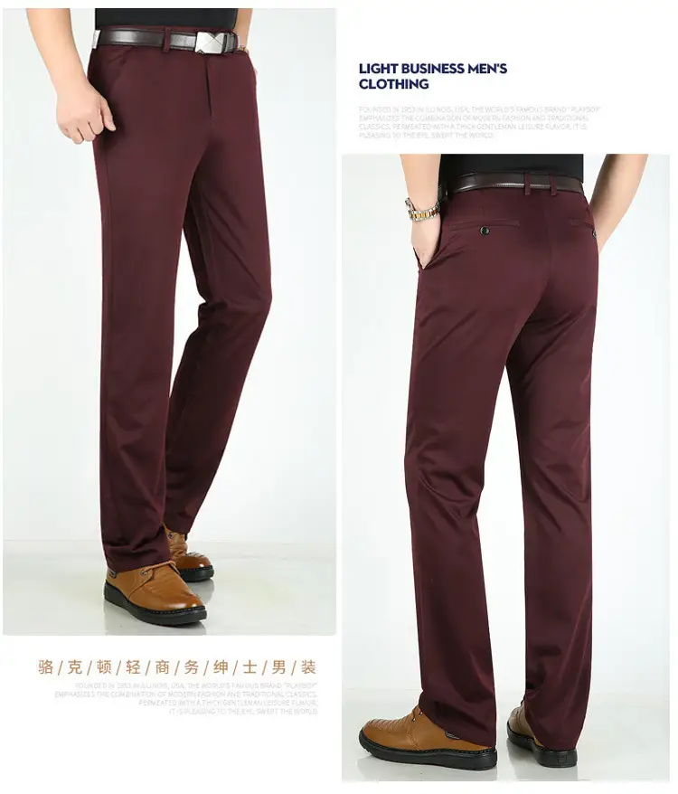 Men Ice Silk Casual Pants Summer Thin Elastic Waist — feature 28