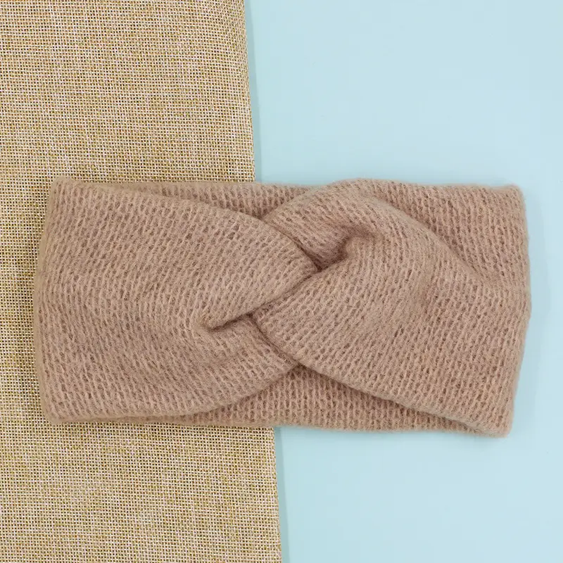 Vintage Wool Cross Hair Band Turban for Women - Image 4