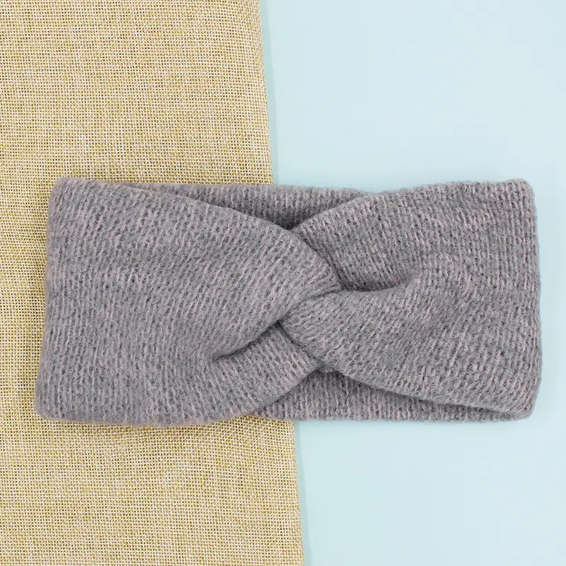 Vintage Wool Cross Hair Band Turban for Women - Image 5