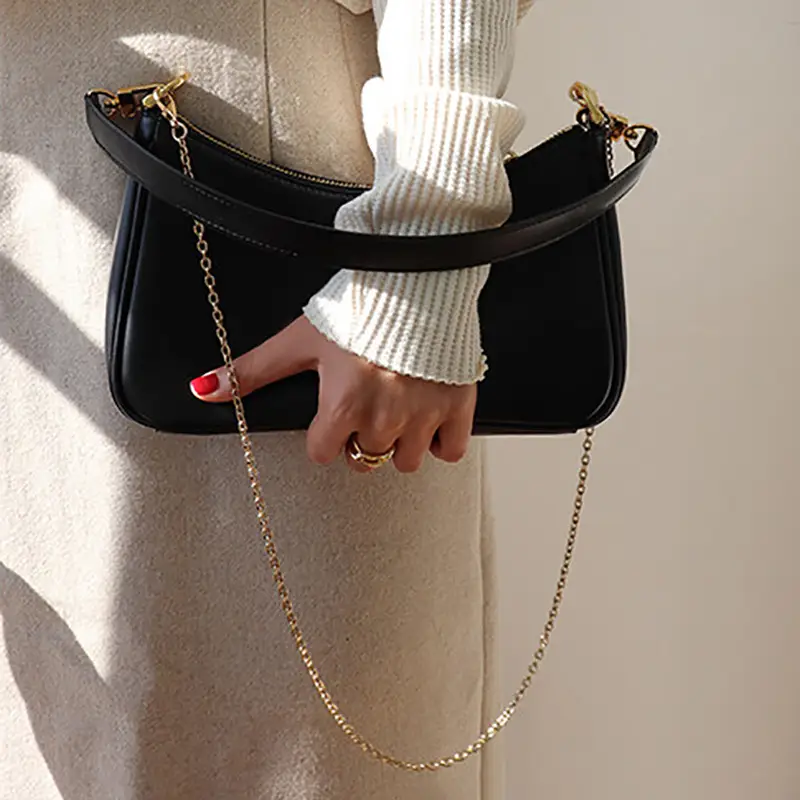 Women's Beige Chain Crossbody Bag Summer 2026 - Image 2