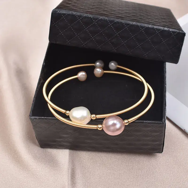 Natural Pearl Baroque Ring with Gold Plating - Image 6